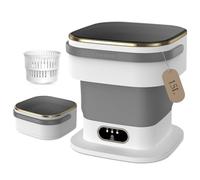 Portable Washing Machine,15L Upgraded Mini Washing Machine,3 Washing Modes with Spin Basket,Deep Cleans Small Items,Foldable Design Suitable for Dormitories,Apartments,Homes, and Camping (Gray)