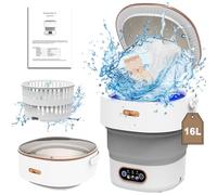 Portable Washing Machine, 16L 2.3kg 2 in 1 Mini Washing Machine and Dryer, Portable Washe Lavadora Portatilwith 3 Cleaning Modes for Baby Clothes, Underwear, Socks, Camping, RV, Travel