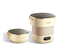 Portable Washing Machine, 16L 2KG Mini Foldable Washer and Spin Dryer With 3 Cleaning Modes, Laundry Machine for Underwear, Baby Clothes, and Small Item, for Camping, RV, Travel, Apartments, Dorm-Whit