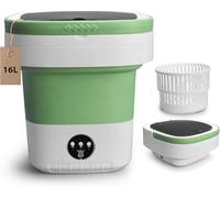 Portable Washing Machine, 16L Upgraded with Spin Basket Laundry Machine, 3 Cleaning Modes Suitable for Small Clothes, Foldable Design Ideal for Hotel, Home, Apartment and Campain