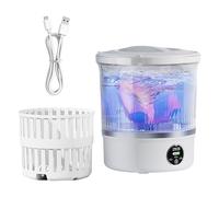 Portable Washing Machine, 3L Rechargeable Mini Washer, Compact Waterproof Washing Machine, Lightweight Portable Washer with Non-Slip Base, Travel Laundry Device for Home, Appar