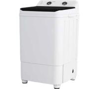 Portable Washing Machine 4.5KG, Mini Single Tub Spin Dryer, With Stainless Steel Drain Basket, For Dorm, Flats, Dorm, RV, Camping (White)