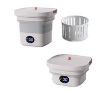 Portable Washing Machine, 6L Mini Folding Washing Machine Portable with, Deep Cleaning for Baby Clothes, Underwear, Socks, Suitable for Dormitories,Camping, Travel and Apartment Dirt (Color : Pink)