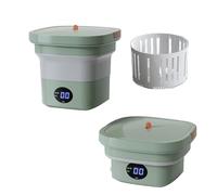 Portable Washing Machine, 6L Mini Folding Washing Machine Portable with, Deep Cleaning for Baby Clothes, Underwear, Socks, Suitable for Dormitories,Camping, Travel and Apartment Dirt (Color : Green)