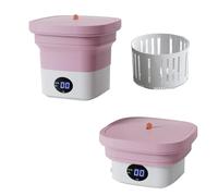 Portable Washing Machine, 6L Mini Folding Washing Machine Portable with, Deep Cleaning for Baby Clothes, Underwear, Socks, Suitable for Dormitories,Camping, Travel and Apartment Dirt (Color : Red)