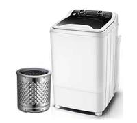 Portable Washing Machine 7kg Capacity, Single Tub Compact Washer With Drain Pump, 400W Mini Washer For Apartments, Dorms, Camping