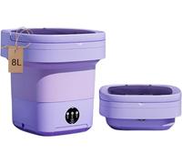Portable Washing Machine, 8L Foldable Mini Laundry Washer Machine, Deep Cleaning of Underwear, Baby Clothes and Sock, Best for Apartments, Dormitories, Hotel
