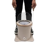 Portable Washing Machine 9L/2.4Gal Foot Operated Dryer Portable Single Tub Dryer Machine Hand-operated Mini Compact Spin Drye Manual Draw Cord Dryer for Home Apartments Dormitories Hotels(Apricot Colo