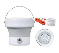 Portable Washing Machine, Deep Cleaning Half Automatic Washt, Foldable Washing Machine with Soft Spin Dry, Suitable for Baby Clothes, Underwear, Socks, Towels or Small Items (Color : Bianco)