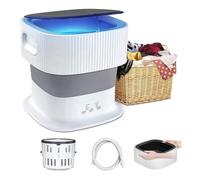 Portable Washing Machine Foldable, Portable Washing Machine Mini Washer 9L with Spin Dry,Automatic Water in and Out Mini Folding Washing Machine for Apartment,RV,Travel,Underwear