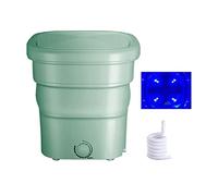 Portable Washing Machine,Foldable Underwear Laundry Tub,Blue light and Ozone Sterilization,for wash baby clothes, Apartment Dorm,Travelling，Gift for Friend or Family (Color : Green)
