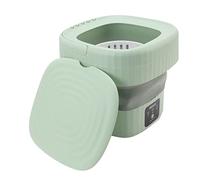 Portable Washing Machine Folding Bucket Washing Machine Mini Foldable Washing Machine for Socks Underwear Travelling 100-240V 6L(US Plug-Green)
