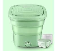 Portable Washing Machine, High Capacity Mini Washer with Deep Cleaning Half Automatic Washt, Foldable Washing Machine with Spin Dryer, for Sock, Baby Clothes, Travel, Camping, Dorm, RV (Color : Green