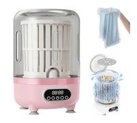 Portable Washing Machine,Machine With Spin Dryer,Rechargeable Small Laundry Washer For Underwear,Baby Clothes Travel,Portable 3L Mini Blue-Light,With LED Display,Waterproof Design(25.5 * 15cm,Pink)