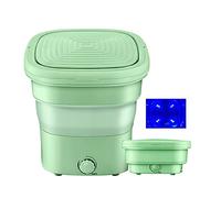 Portable Washing Machine,Mini Foldable Laundry Tub Underwear Foldable Washer Blue Ray Sterilization, Apartment Home Self-Driving Tour,for Baby Clothes, Socks, Towels, Great (Color : Green)