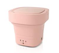 Portable Washing Machine,Mini Foldable Lightweight Washer,Silver ion sterilization Underwear Bucket，Electric Compact Small Laundry Machines,Energy Saving Home Travel (Color : Pink)