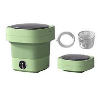 Portable Washing Machine, Mini Foldable Washer and Spin Dryer Small Foldable Bucket Washer, Suitable for Apartment Dorm,Travelling, Camping, Blue Light (12L) (Color : Green)
