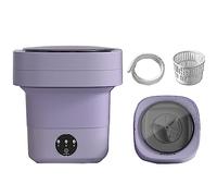 Portable Washing Machine, Mini Foldable Washer and Spin Dryer Small Foldable Bucket Washer, Suitable for Apartment Dorm,Travelling, Camping, Blue Light (12L) (Color : Purple)