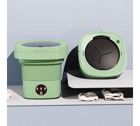 Portable Washing Machine, Mini Foldable Washer with Dryer, Small Collapsible Washer with Deep Cleaning of Underwear, Baby Clothes and Small Clothes for Apartments, Dormitories(Green,11L)