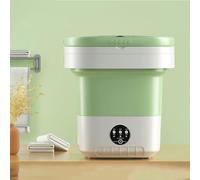 Portable Washing Machine, Mini Foldable Washer with Dryer, Small Collapsible Washer with Deep Cleaning of Underwear, Baby Clothes and Small Clothes for Apartments, Dormitories(Green,11L)