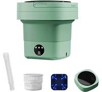 Portable Washing Machine Mini Foldable Washing Machine Blue Ray sterilization Automatic Washer with Spin Dryer For Washing Underwear (green)