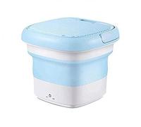 Portable Washing Machine, Mini Foldable Washing Machine with Handle, Ozone Sterilization, Ultrasonic Cleaning Machine, Small Automatic Folding Laundry Washer for Travel and Home Underwear (Blue)