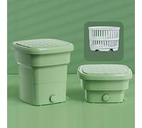 Portable Washing Machine, Mini Portable Washer and Spin Dryer Small Foldable Bucket Washer for Underwear, Sock, Baby Clothes, Travel, Camping, Dorm, RV, Blue Light (Color : Green)