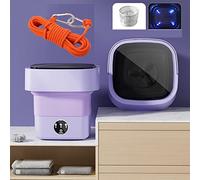 Portable Washing Machine, Mini Portable Washer with Spin Dryer, Cleaning Half Automatic Washt, for Baby Clothes, Underwear, Socks, Towels or Small Items, Travel, Camping, Dorm, RV (Color : Purple)