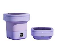 Portable washing machine,Mini Washer,11L upgraded large capacity, foldable, Deep cleaning of underwear, baby clothes and other small clothes.Suitable for apartments, dormitories, hotels.(Purple)