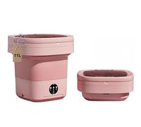 Portable Washing Machine, Mini Washer,2025 New 11L Upgraded Large Capacity Foldable Washer.Deep Cleaning of Underwear, Baby Clothes and Other Small Clothes (Pink)