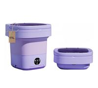 Portable Washing Machine, Mini Washer,2025 New 11L Upgraded Large Capacity Foldable Washer.Deep Cleaning of Underwear, Baby Clothes and Other Small Clothes (Purple)
