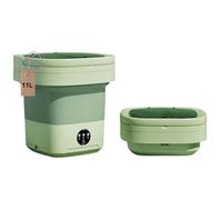 Portable washing machine,Mini Washer,8L upgraded large capacity foldable Washer.Deep cleaning of underwear, baby clothes and other small clothes.Suitable for apartments, dormitories, hotels (Green)