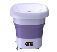 Portable Washing Machine, Mini Washer 9L Upgraded Large Capacity Foldable Washer, Baby Clothes or Small Clothes, Suitable for Apartments, Dormitories, Hotel (Purple) (khaki)