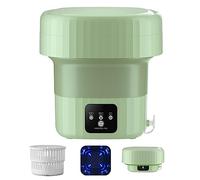 Portable Washing Machine Mini Washer with 3 Modes Deep Cleaning Half Automatic Washt, Folding Washing Machine, Socks, Baby Clothes, Towels, Delicate Items (Blue Light) (Color : Green)