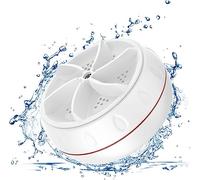 Portable Washing Machine, NADUSEP Ultrasonic Turbine Portable Washing Machine Mini Dishwasher with Suction Cups for Home Travel College Room RV Apartment, Turbo Washer for Cleaning Sock, Underwear