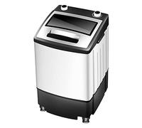 Portable Washing Machine Semi Automatic Household Washing Machine, Small Room 7kg Large Capacity, Quiet and Energy Saving, Suitable for Bedroom, Apartment, RV (White and Black)