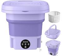Portable Washing Machine, Underwear or Small Items, Washing Machine with Drain Basket for Travelling, Camping, Apartment, Dorm