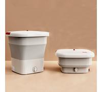 Portable Washing Machine, Upgraded 18L Mini Folding Washer, Small Collapsible Washing Machine with Drain Basket and Drain Pipe, for Underwear,Baby Clothes,Socks or Other Small Items(Green)