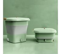 Portable Washing Machine, Upgraded 18L Mini Folding Washer, Small Collapsible Washing Machine with Drain Basket and Drain Pipe, for Underwear,Baby Clothes,Socks or Other Small Items(Green)