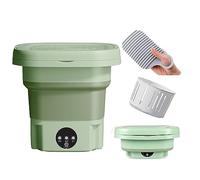 Portable Washing Machines, 8L Mini Washing Machine and Dryer,Folding Ultrasonic Underwear Washing Machine with Drain Basket, Portable Mini Washer Spin Dryer for Washing Underwear,Baby Clothes ( Color