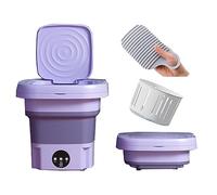 Portable Washing Machines, 8L Mini Washing Machine and Dryer,Folding Ultrasonic Underwear Washing Machine with Drain Basket, Portable Mini Washer Spin Dryer for Washing Underwear,Baby Clothes ( Color