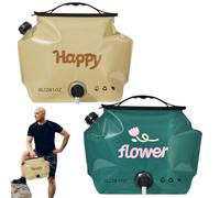 Portable Water Bag - 8L Foldable Reusable Container, Easy Clean Fully Open Storage | Perfect for Camping Hiking Backpacking Travel Hydration, Beach Fishing Boating Kayaking Outdoor Survival Disaster