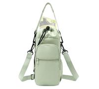 Portable Water Bottle Bag - Compact Adjustable Bottle Carrier for Easy Transport, Water-Resistant Fabric with Comfortable Shoulder Strap, Outdoor Sleeve for Sports Gym School Use, Blue Polyester