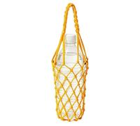 Portable Water Bottle Sleeve - Breathable Crochet Style Net, Heat Resistant Coffee Cup Jacket, Adjustable Shoulder Strap, Ultra Light Mesh Pouch for Beach Park Running