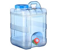 Portable Water Container with Tap, BPA-Free Plastic Water Storage Tank - Easy-Clean Drinking Water Carrier with Leak-Proof Spigot for Camping, Outdoor, Travel, RV, Emergency & Home Use (15L)
