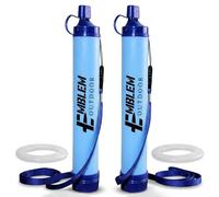 Portable Water Filter for Emergencies, Hiking, Camping, Travel, and Disaster Preparation (2 Pack)