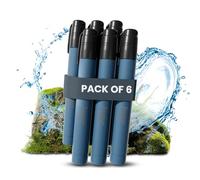 Portable Water Filter Straw Survival, Essential Camping & Hiking Gear, Water Purification Straw for Travel, Biking and Emergency Preparedness(Blue, 6 Pack)