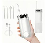 Portable Water Flosser - Cordless Oral Irrigator for Teeth & Braces Care, IPX7 Waterproof Travel Dental Flosser with 5 Modes & Telescopic Tank, Mini Rechargeable Teeth Cleaner for Home & On-The-Go