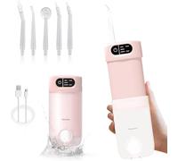 Portable Water Flosser - Cordless Oral Irrigator for Teeth & Braces Care, IPX7 Waterproof Travel Dental Flosser with 5 Modes & Telescopic Tank, Mini Rechargeable Teeth Cleaner for Home & On-The-Go