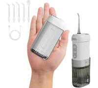 Portable Water Flosser for Teeth - 4 Cleaning Modes with 5 Tips, 200ML Tank, IPX7 Waterproof, Rechargeable Cordless Oral Irrigator for Home & Travel, Perfect for Braces & Gum Care